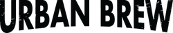Black 'Urban Brew' logo on a white background